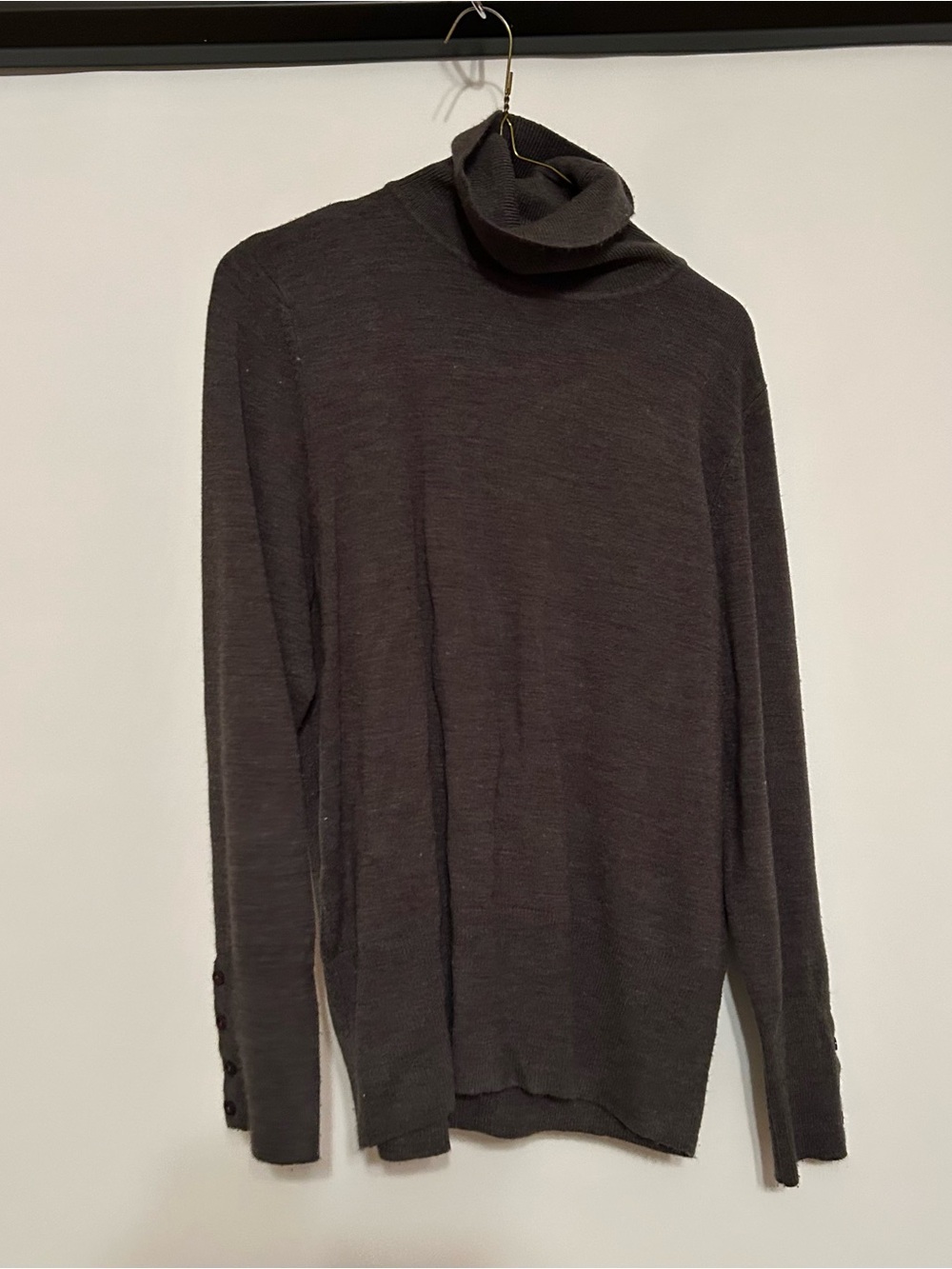 JM Collection Women's Charcoal Turtleneck Sweater